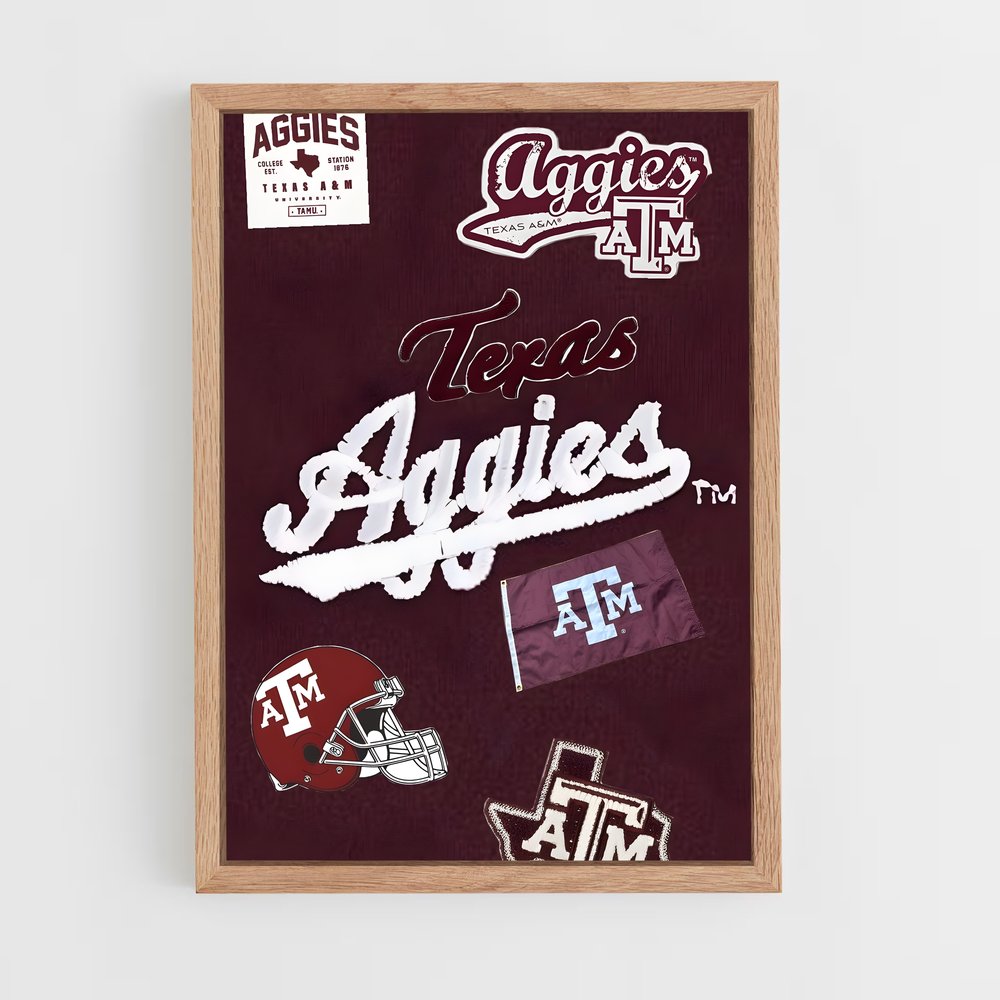 Poster Texas de aandm – affiche Baseball (vue 4)